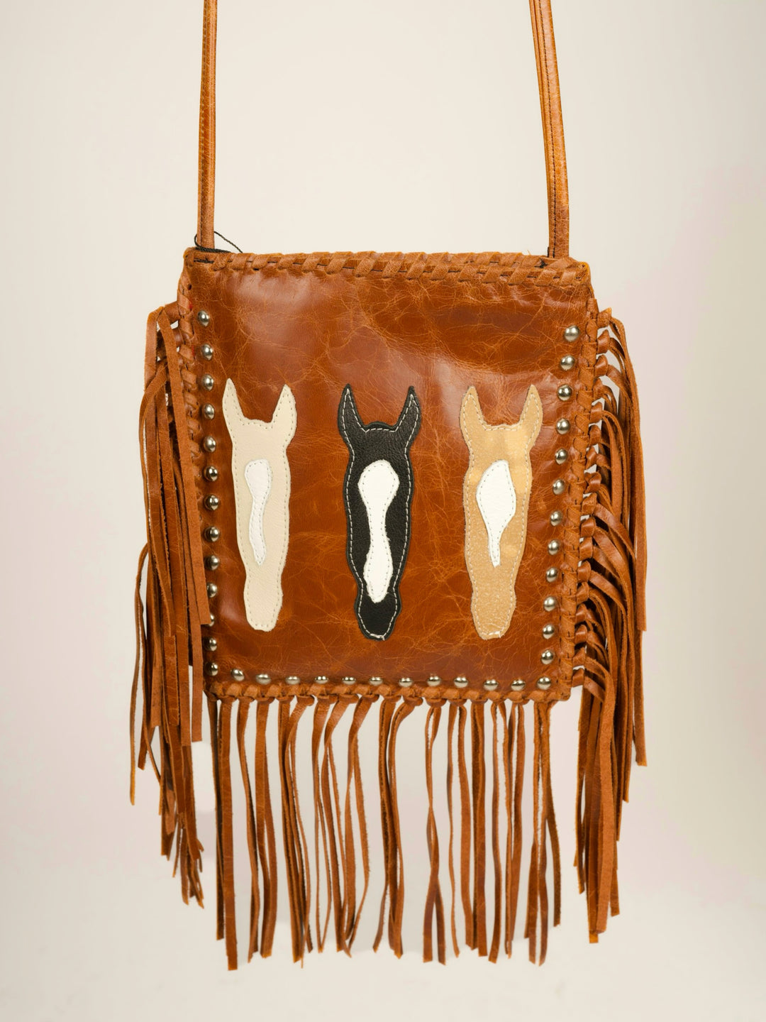 Kurtmen Pony Land Cognac Leather Crossbody