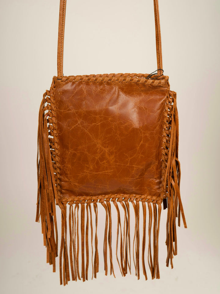 Kurtmen Pony Land Cognac Leather Crossbody