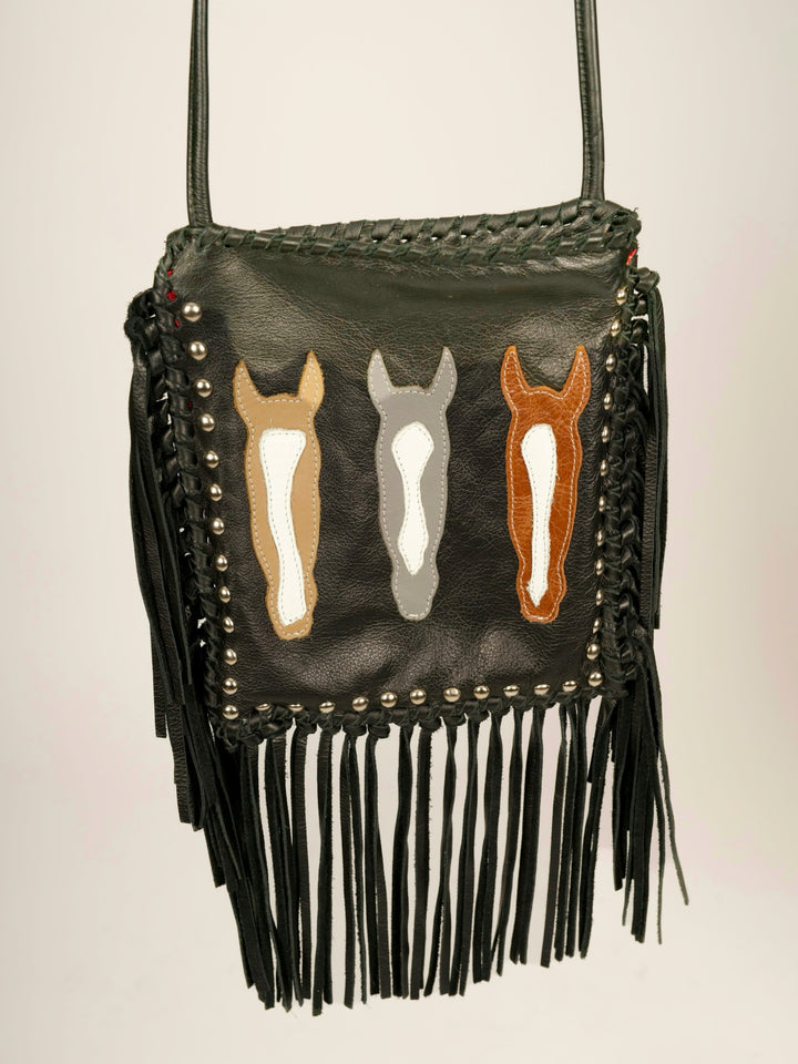 Kurtmen Pony Land Black Leather Crossbody