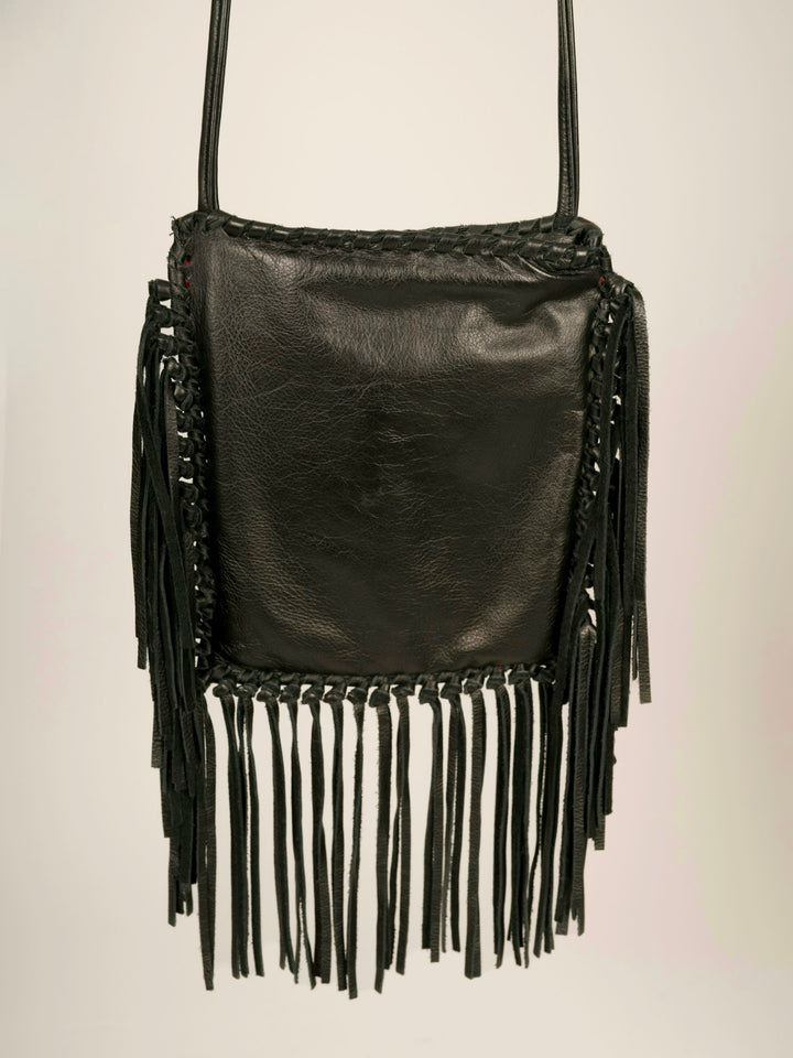 Kurtmen Pony Land Black Leather Crossbody
