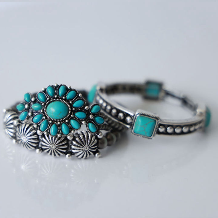 Navajo Turquoise Bracelet Set