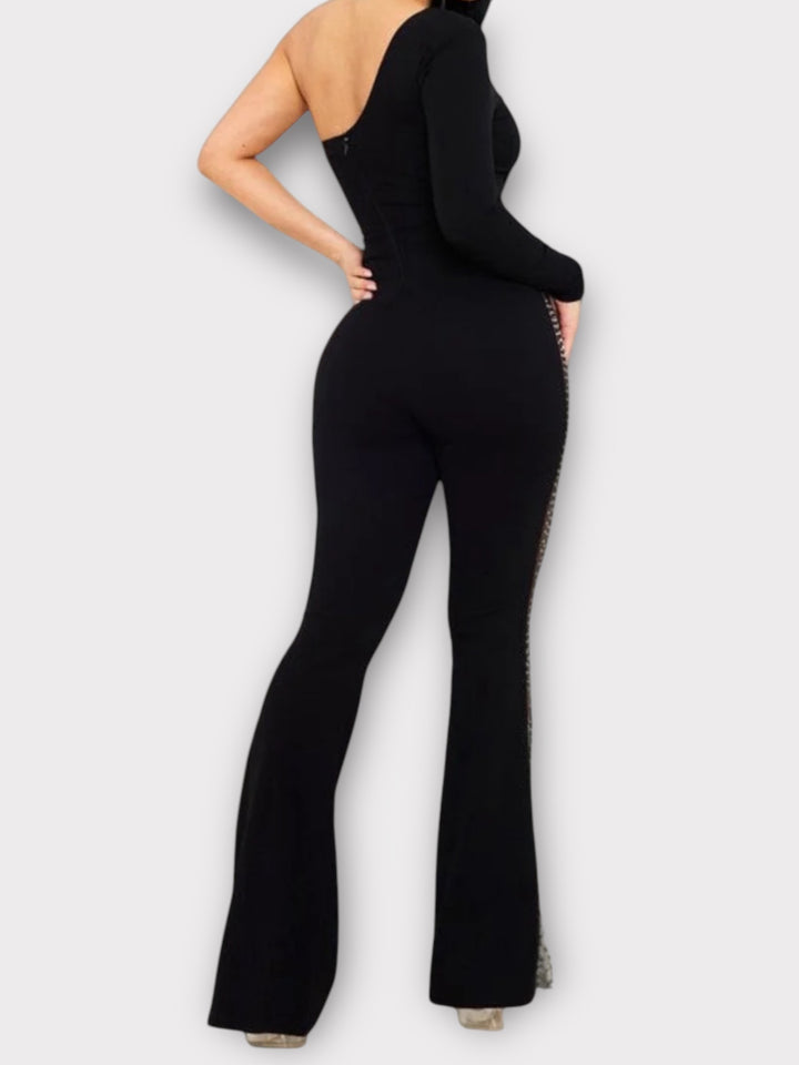 Midnight Sparkle One Shoulder Jumpsuit