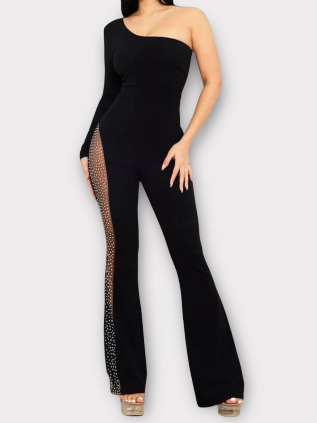 Midnight Sparkle One Shoulder Jumpsuit