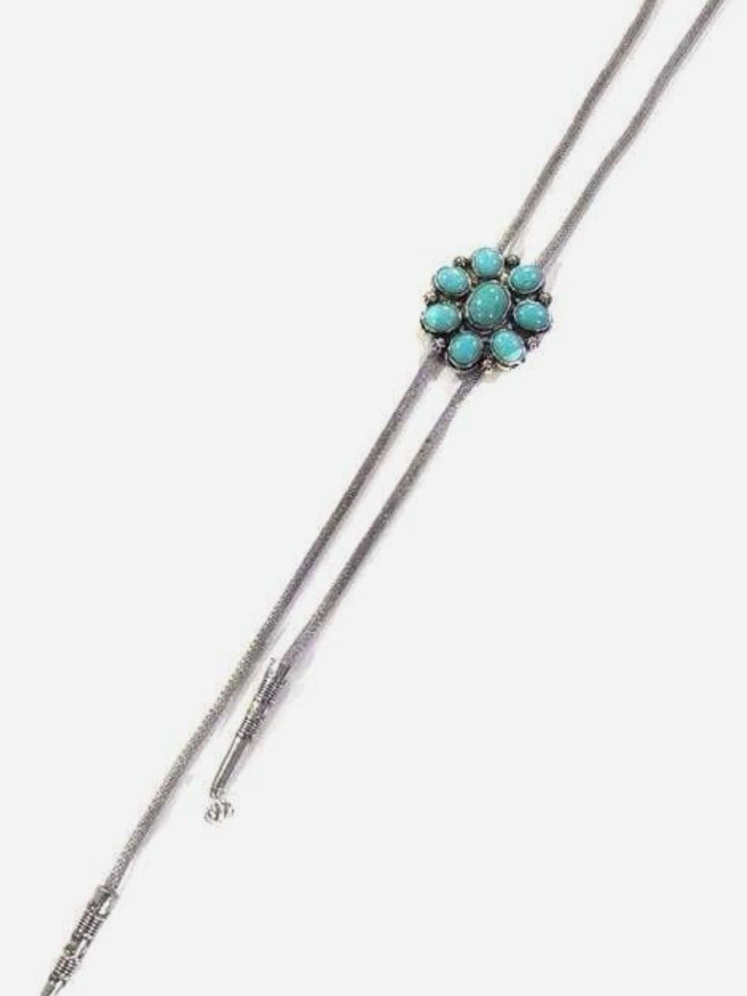 Western Turquoise Concho Bolo Necklace