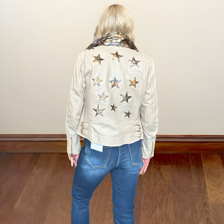 Mauritius Starstruck Leather Jacket - Salt and Grace Boutique