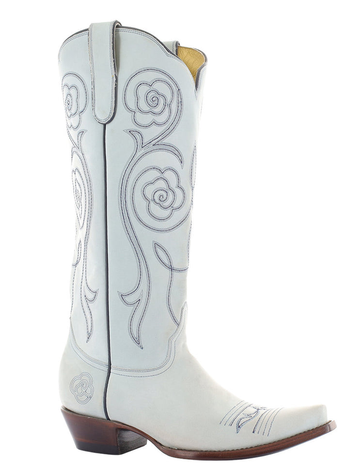 Yippee Ki Yay Blue Flower Talk Boots
