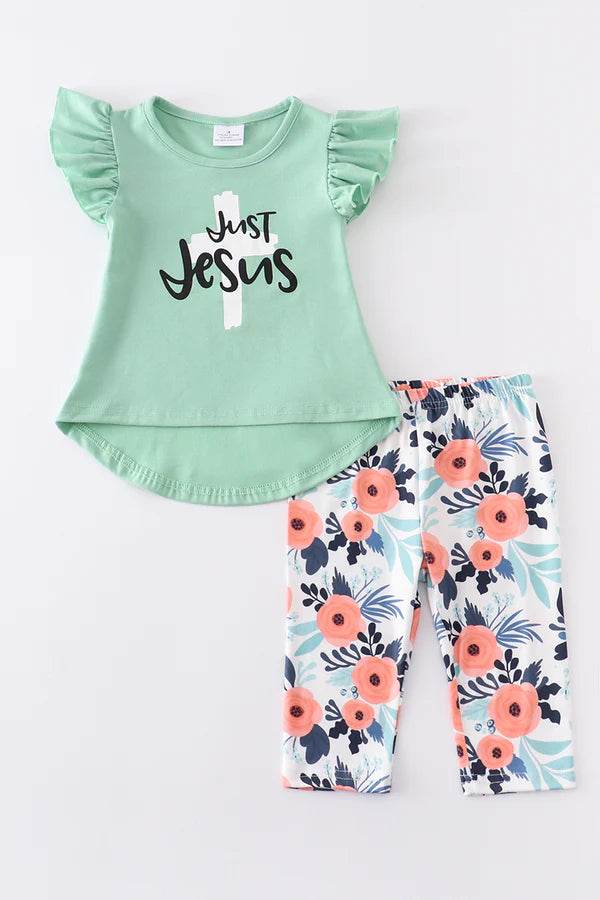 "Just Jesus" 2-Piece Set - Salt and Grace Boutique