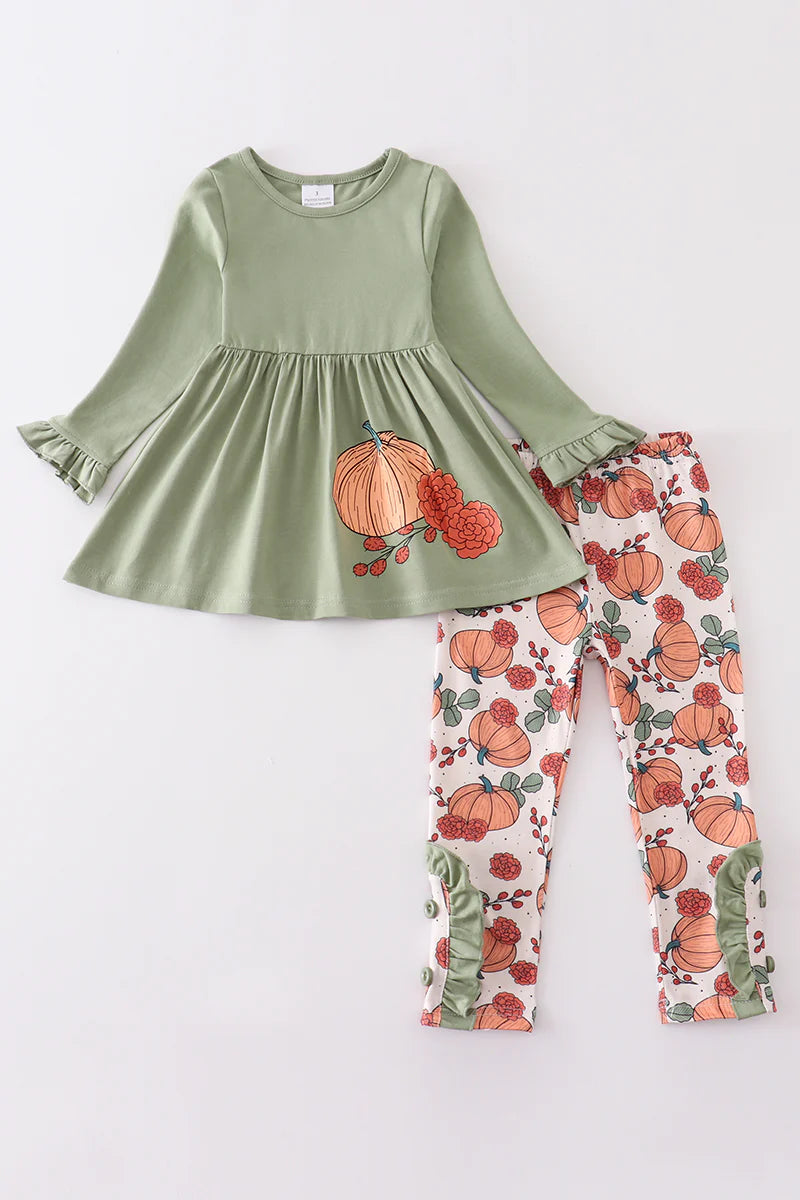 Girls Pumpkin Patch Set - Salt and Grace Boutique