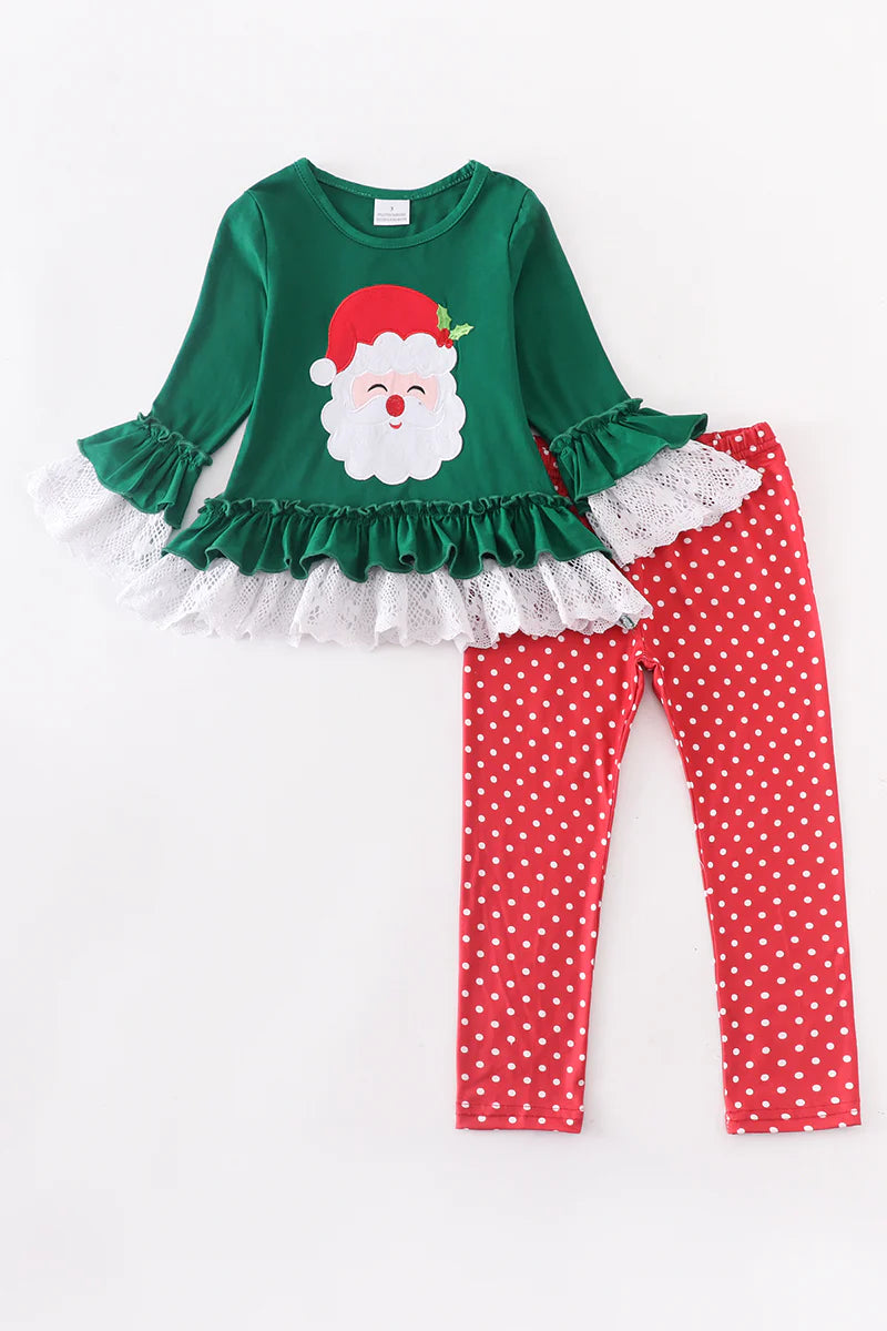 Girls Santa Ruffle Set - Salt and Grace Boutique