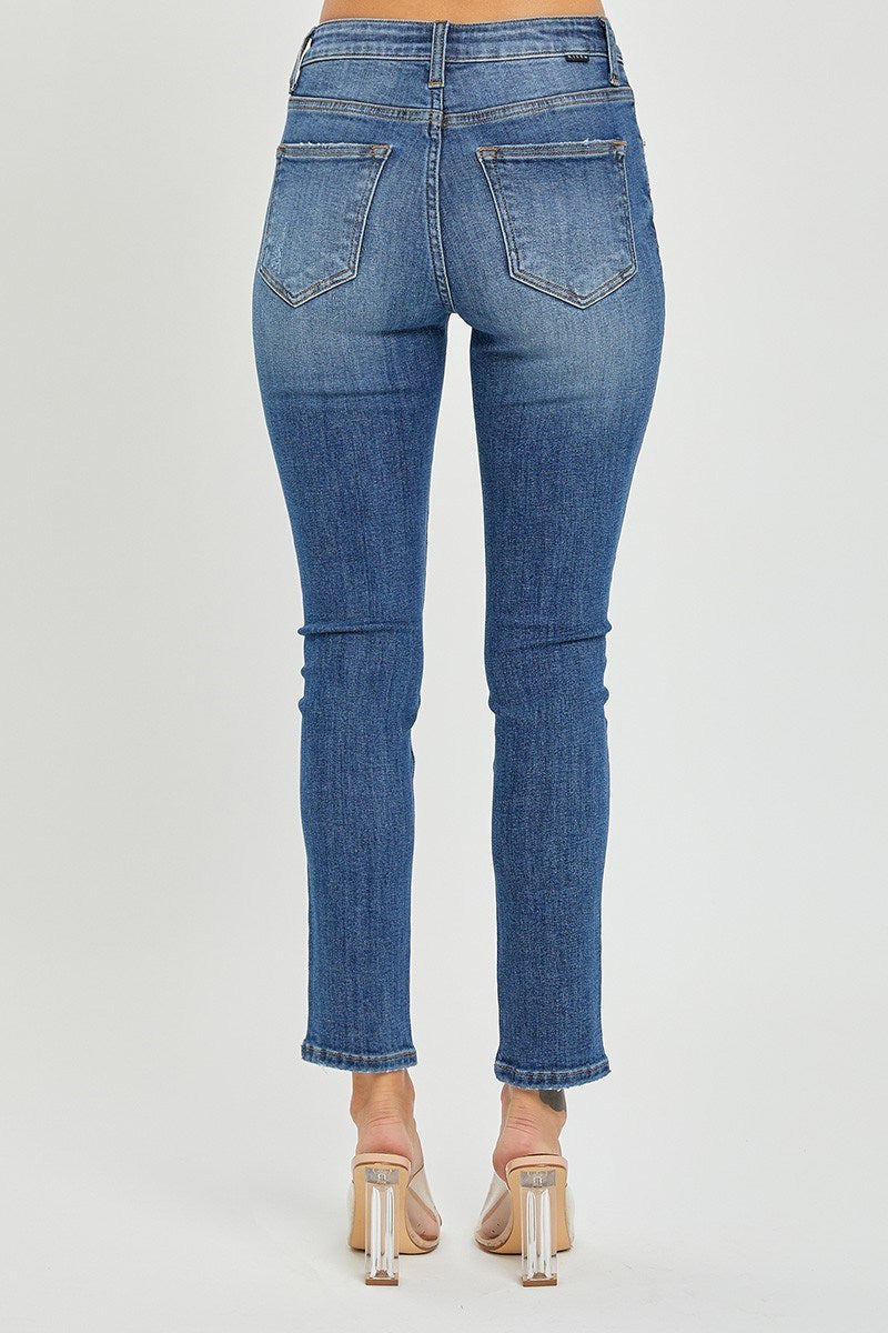 Risen Mid Rise Skinny Jeans - Salt and Grace Boutique