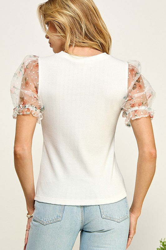 Floral Knit Top - Salt and Grace Boutique