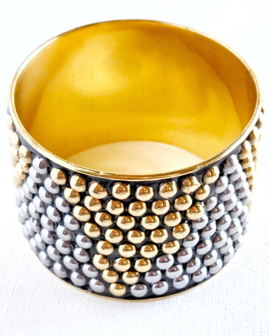 Brass Studded Cuff Bracelet
