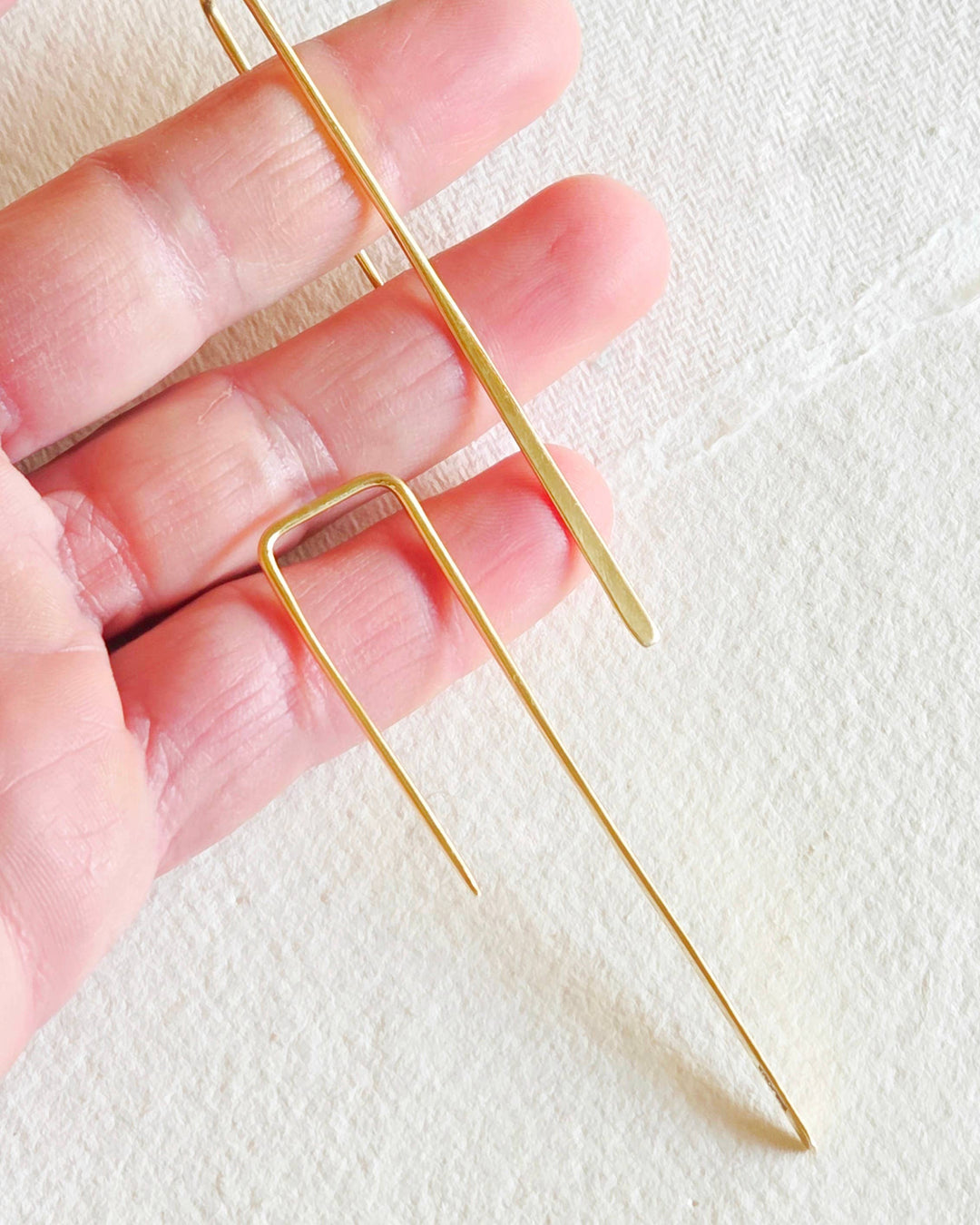 Brass Handmade Thread Dangle Earrings