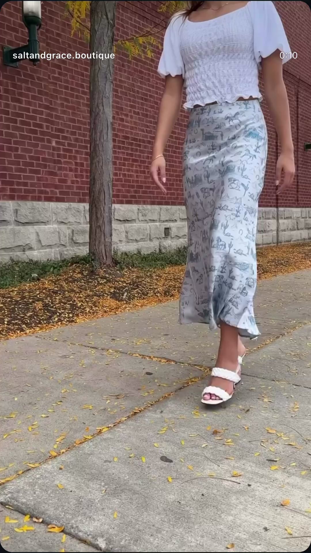 Cowgirl Chic High-Rise Elastic Waist Maxi Skirt