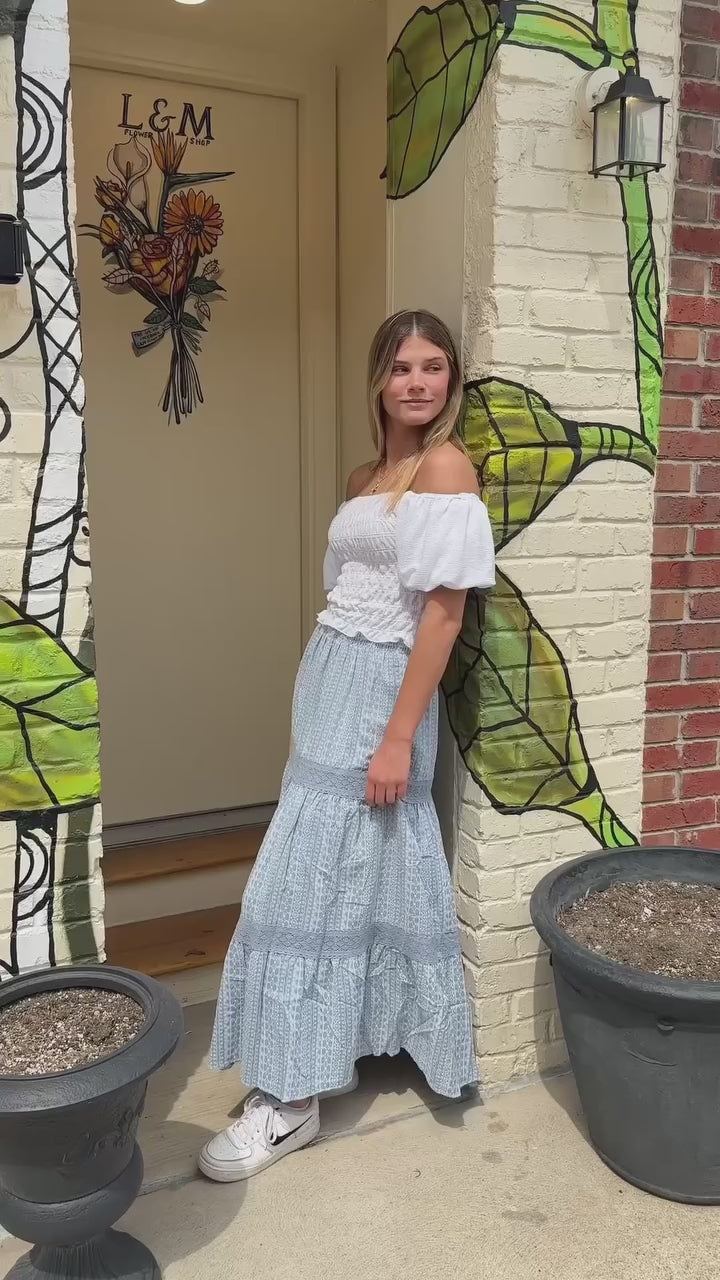 Blue Horizon Maxi Skirt