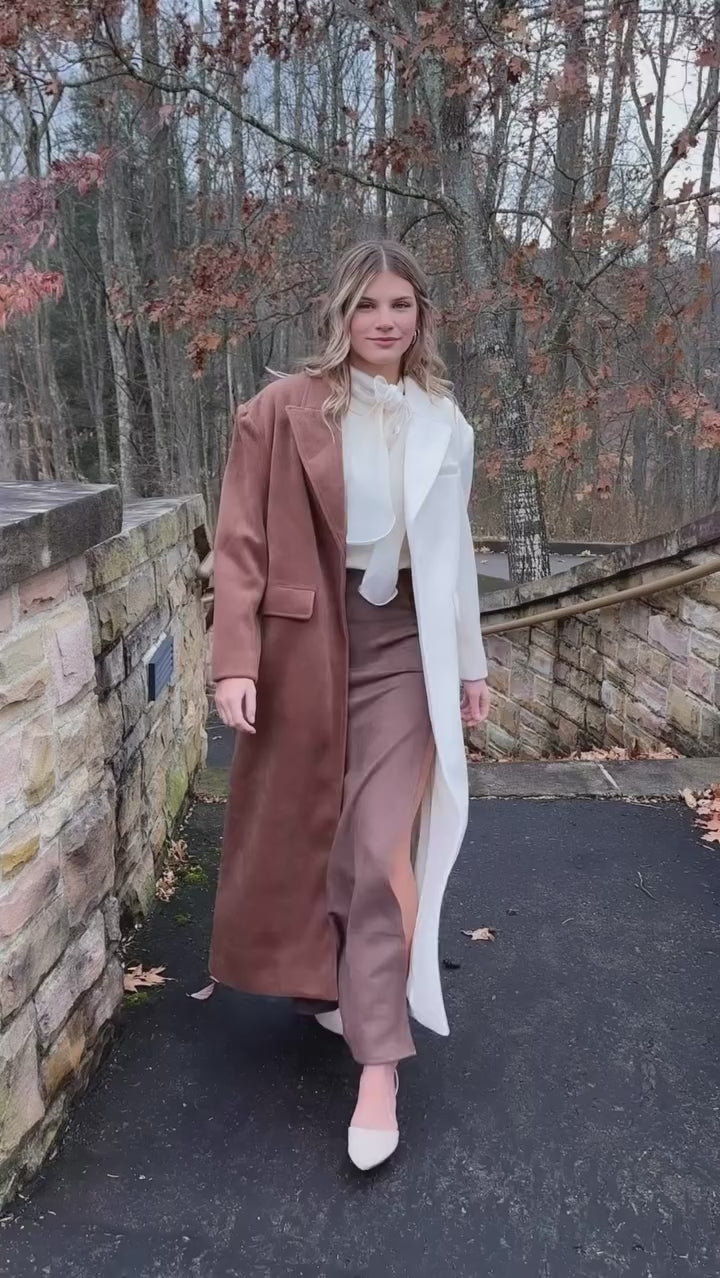 Sophia Tuxedo Long Coat