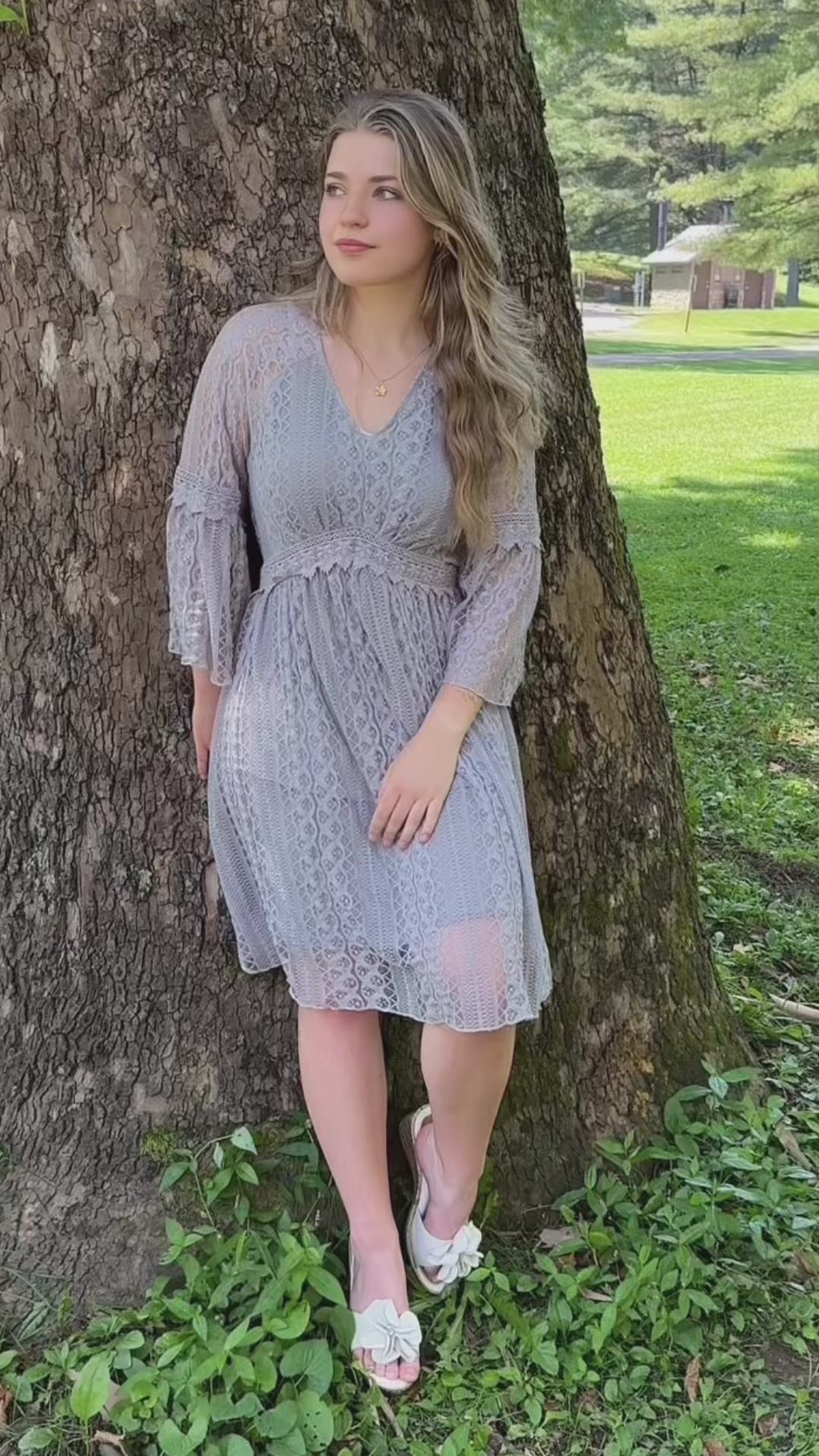 Lace Long Sleeve Dress