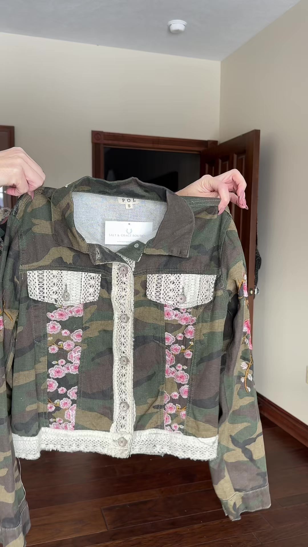 POL Vintage Floral Camo Jacket